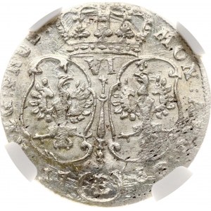 Niemcy Prusy 6 Groscher 1756 E NGC MS 64