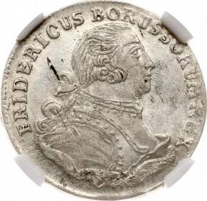 Německo Prusko 6 Groscher 1756 E NGC MS 63