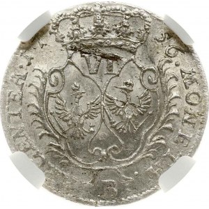 Prussia 6 Kreuzer 1756 B NGC MS 62