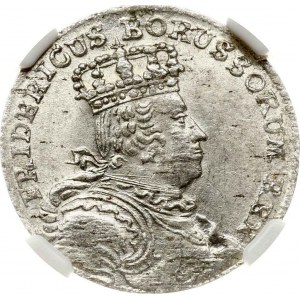 Prussia 6 Kreuzer 1757 B NGC MS 62