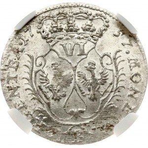 Prussia 6 Kreuzer 1757 B NGC MS 62