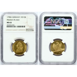 Prusse Frederick d'or 1798 A NGC MS 63