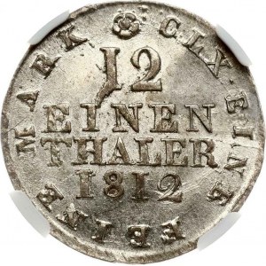 Saxony 1/12 Taler 1812 SGH NGC MS 63