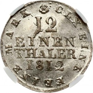 Sachsen 1/12 Taler 1812 SGH NGC MS 63