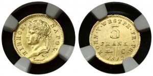 Westfalia 5 Franken 1813 C NGC MS 61