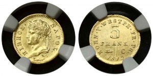 Westfalen 5 Franken 1813 C NGC MS 61