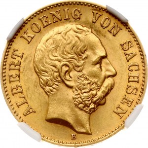 Allemagne Saxe 20 Mark 1894 E NGC MS 63