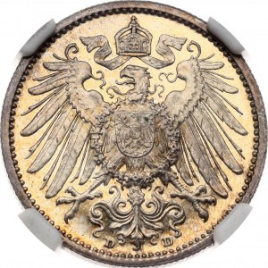Niemcy 1 Marka 1908 D NGC PF 66 TOP POP