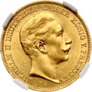 Deutschland Preußen 20 Mark 1912 A NGC MS 63