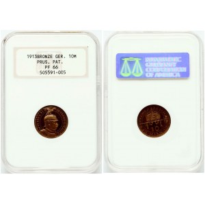 Prussia 10 Mark 1913 Pattern NGC PF 66