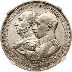 Německo Meklenbursko-Schwerin 3 Marka 1915 A NGC MS 64