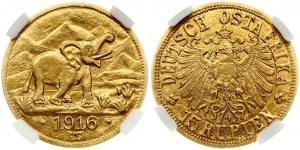 Německá východní Afrika 15 Rupien 1916 T NGC MS 62