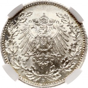 Nemecko 1/2 marky 1918 D NGC MS 68 TOP POP
