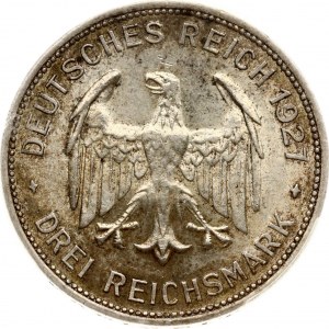 Nemecko Weimarská republika 3 ríšske marky 1927 F Tubingen University PCGS MS 64