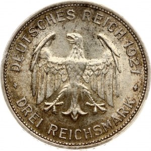 Německo Výmarská republika 3 říšské marky 1927 F Tubingen University PCGS MS 64