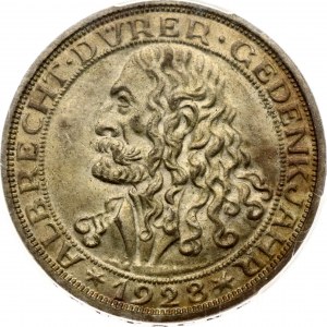 Německo Výmarská republika 3 říšské marky 1928 D Albrecht Dürer PCGS MS 64