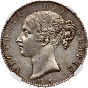 Großbritannien Krone 1845 NGC AU DETAILS