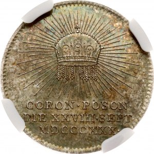 Gettone Ungheria 1830 Incoronazione NGC MS 65 TOP POP