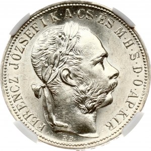 Węgry 1 Forint 1892 KB NGC MS 63