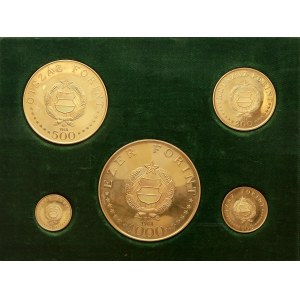 Węgry 50 - 1000 forintów 1968 BP Ignac Semmelweis Zestaw 5 monet