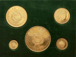 Hongrie 50 - 1000 Forint 1968 BP Ignac Semmelweis Set Lot de 5 pièces
