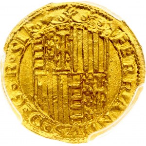 Dukat Neapolu i Sycylii ND (1458-1494) PCGS MS 63 MAX GRADE RARE