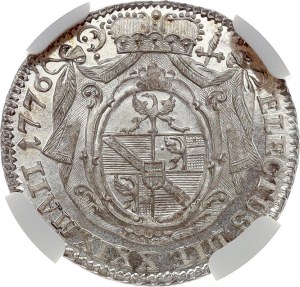 Italie Trento 1 Ducato 1776 M NGC MS 66 TOP POP