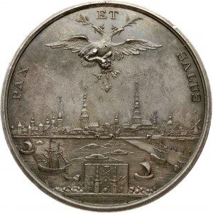 Lettland-Russland-Medaille 1810 anlässlich des 100. Jahrestages der Zugehörigkeit Rigas zu Russland (R2)