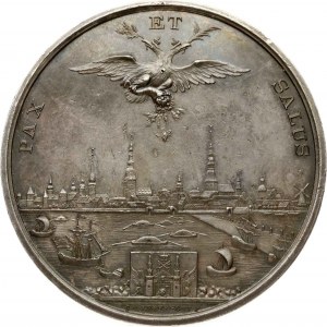 Lettonia Russia Medaglia 1810 in occasione del 100° anniversario dell'appartenenza di Riga alla Russia (R2)