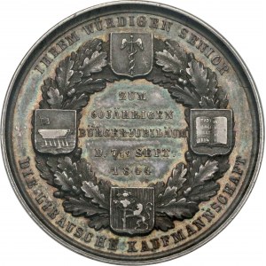 Medaile 1844 Friedrich Hagedorn (R3) NGC MS 61 TOP POP