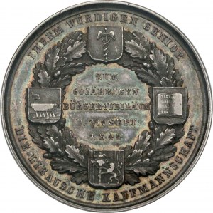 Medaile 1844 Friedrich Hagedorn (R3) NGC MS 61 TOP POP