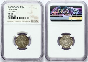 Litauen Polgrosz 1557 Vilnius NGC MS 62