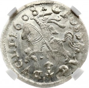 Litva Grosz 1608 Vilnius NGC MS 65