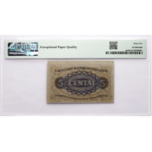 Lituanie 5 Centai 1922 PMG 65 Gem Uncirculated EPQ