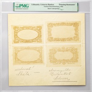 Lithuania Back vignettes designs 1922 PMG