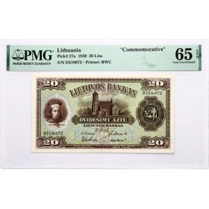 Litauen 20 Litu 1930 PMG 65 Gem Uncirculated EPQ