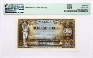 Lituanie 20 Litu 1930 PMG 65 Gem Uncirculated EPQ