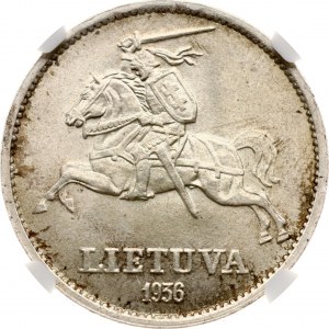 Litva 10 Litu 1936 Vytautas Zdvojený reverz NGC MS 64+ TOP POP