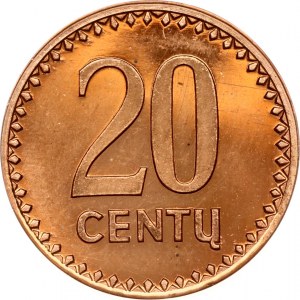 Litva 20 Centu 1990 Sonda minca Veľmi zriedkavé