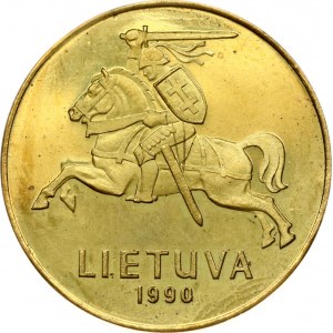 Litewska moneta 50 Centu 1990 Probe bardzo rzadka