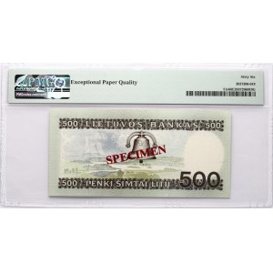 Lithuania 500 Litu 1991 Kudirka SPECIMEN PMG 66 Gem Uncirculated