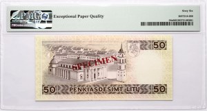 Lituania 50 Litu 1993 Basanavicius SPECIMEN PMG 66 Gem Uncirculated