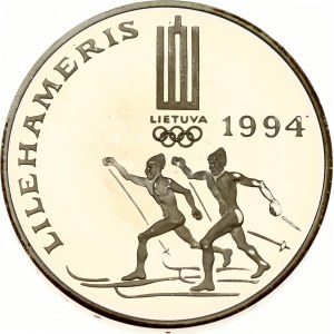 Lithuania 50 Litu 1994 Lillehammer Olympic Games with the word PROJEKTAS (RRR)