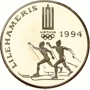 Lituania 50 Litu 1994 Giochi Olimpici di Lillehammer con la scritta PROJEKTAS (RRR)