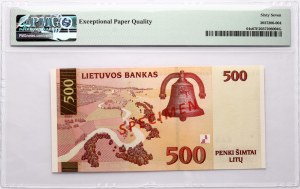 Lituania 500 Litu 2000 Kudirka PAVYZDYS/SPECIMEN PMG 67 Superb Gem Unc