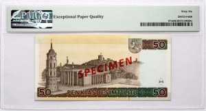 Lituania 50 Litu 2003 Basanavicius PAVYZDYS/SPECIMEN PMG 66 Gem Uncirculated