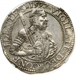 Paesi Bassi 1 Daalder Prinsendaalder 1592 NGC MS 61 TOP POP