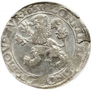 Nizozemsko Západní Frísko 1 Lion Daalder 1651 NGC MS 63