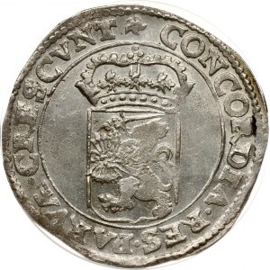 Nizozemí Západní Frísko Stříbrný dukát 1661 NGC MS 63 TOP POP