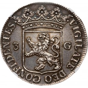 Holandsko Holandsko 3 zlaté 1680 (RR) NGC MS 61